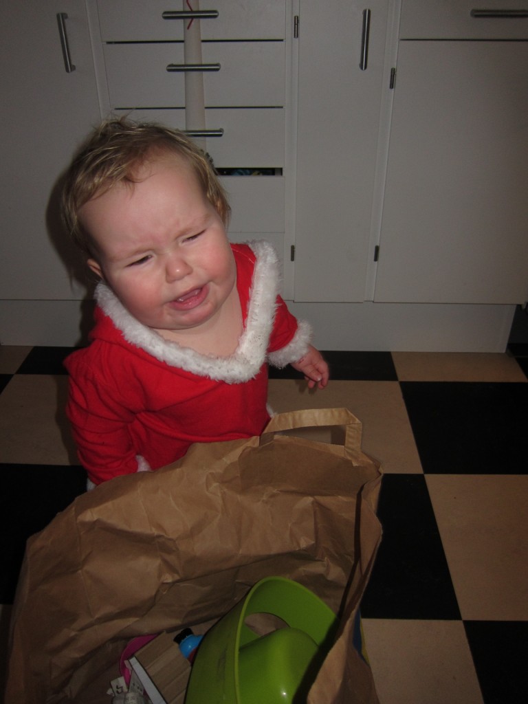 I julklappsäcken: En potta och några tomkartonger